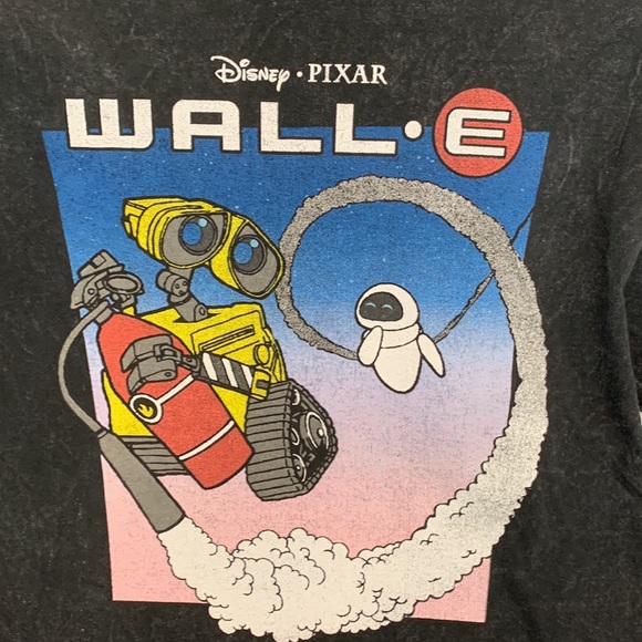 Pixar Black WALL•E Crop Top Size S - Picture 2 of 5